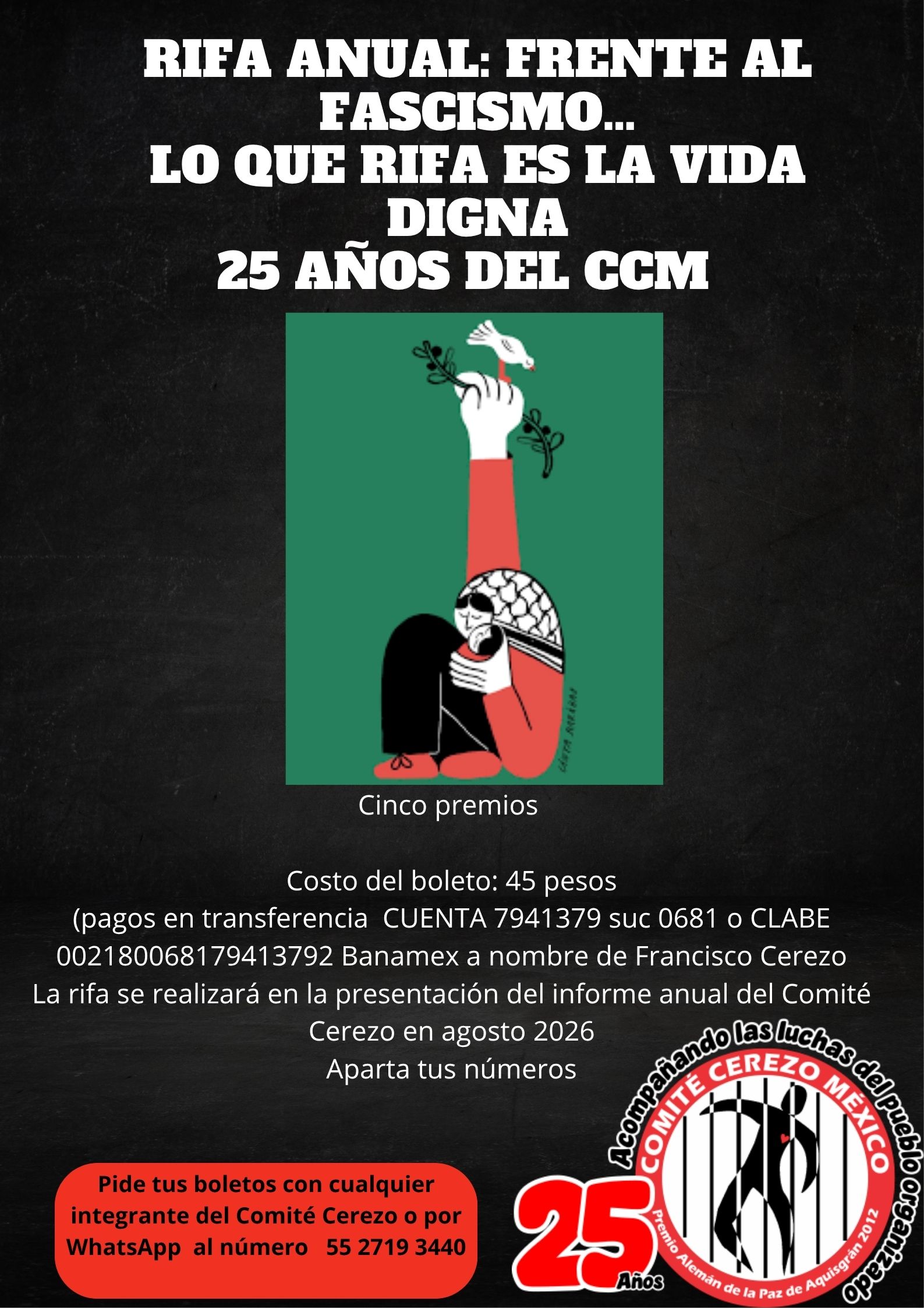 Rifa anual: Frente al fascismo lo que RIFA es la VIDA Digna - Comité ...